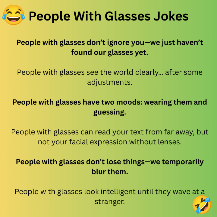 People With Glasses Jokes