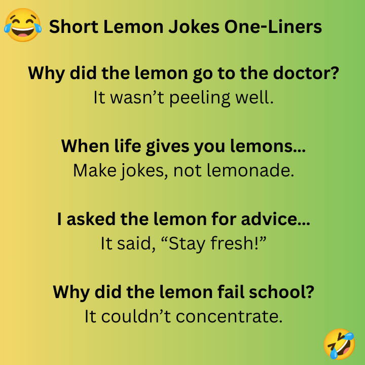 Short Lemon Jokes One-Liners