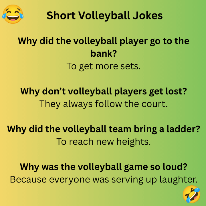 Short Volleyball Jokes