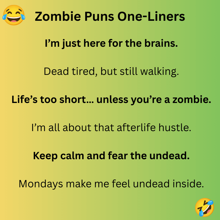 Zombie Puns One-Liners