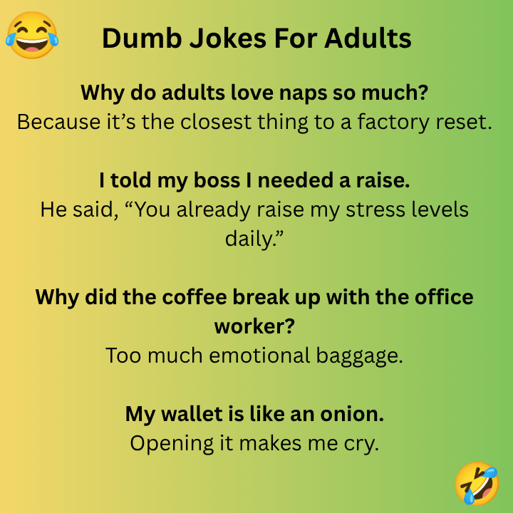 Dumb Jokes For Adults 