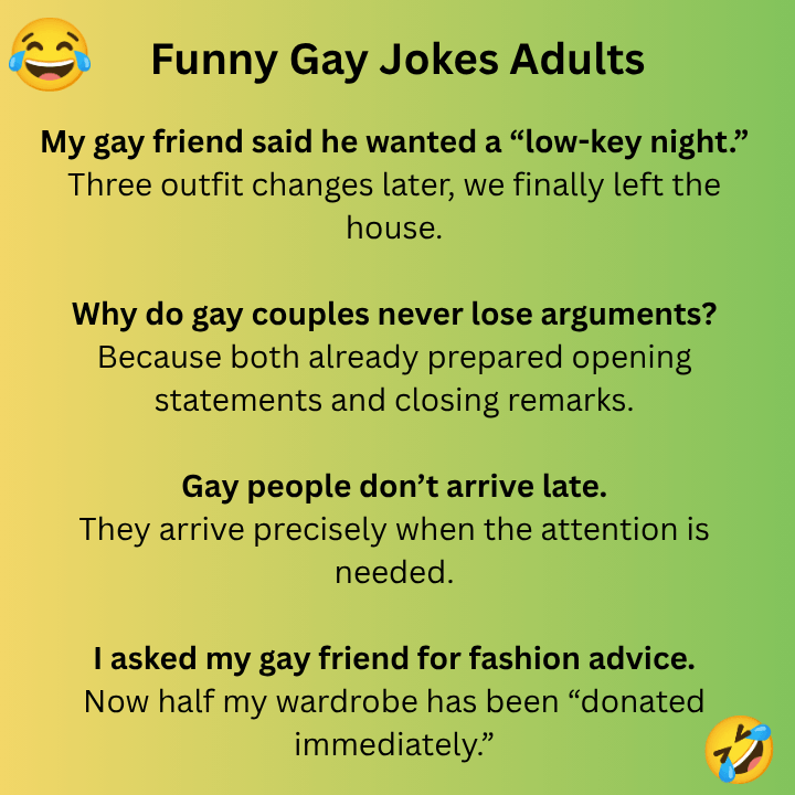 Funny Gay Jokes Adults