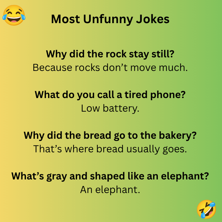 Most Unfunny Jokes