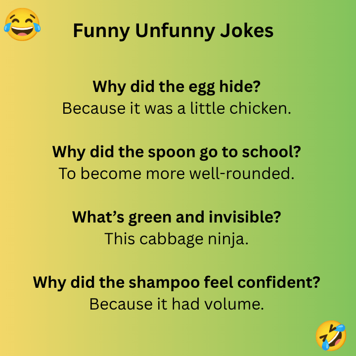  Funny Unfunny Jokes 